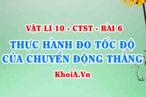Thí nghiệm đo tốc độ, một số phương pháp đo tốc độ của vật chuyển động thẳng - Vật lí 10 bài 6